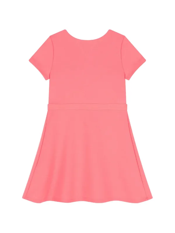 casual tommy hilfiger dresses Tommy Hilfiger Junior Essential short-sleeved Skater Dress | Pink