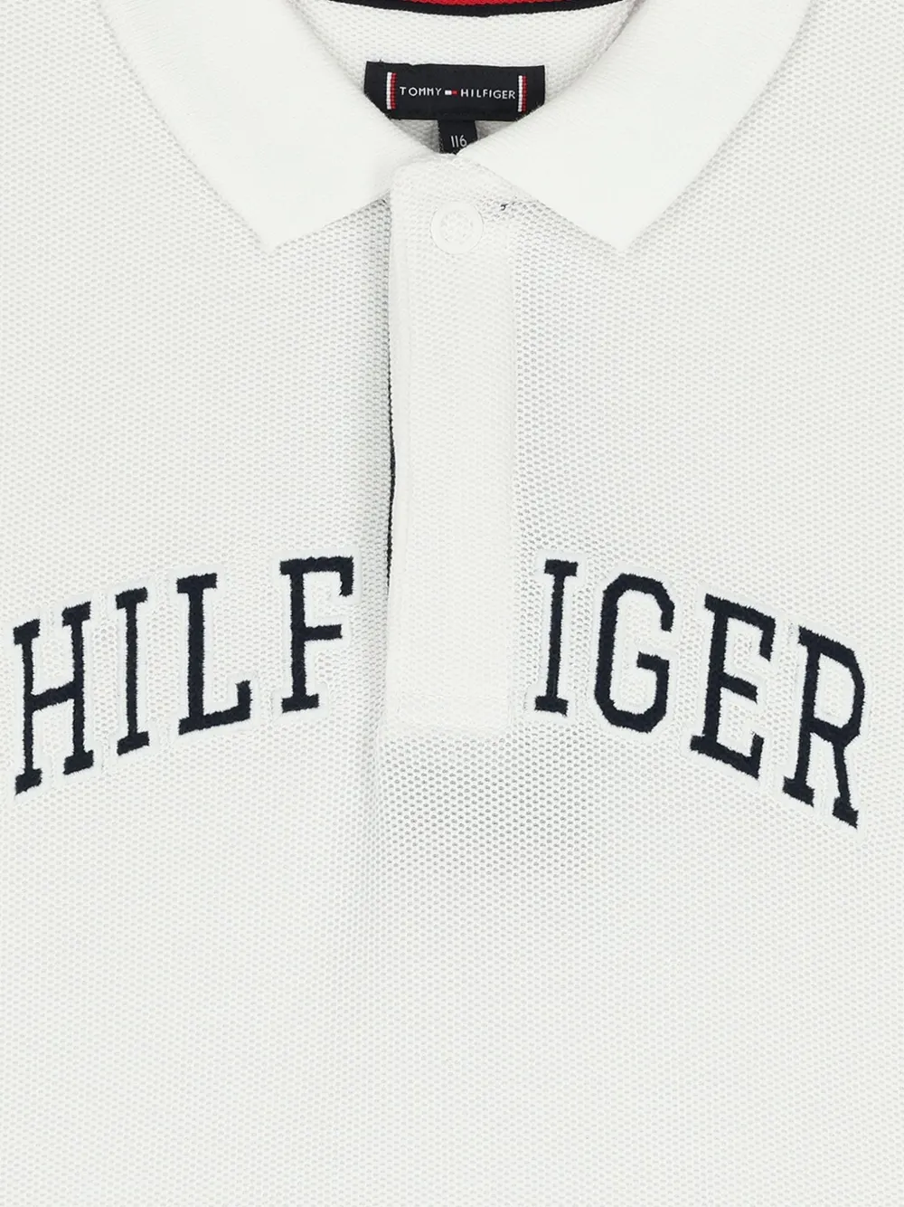 Tommy Hilfiger Junior Poloshirt met textuur Wit