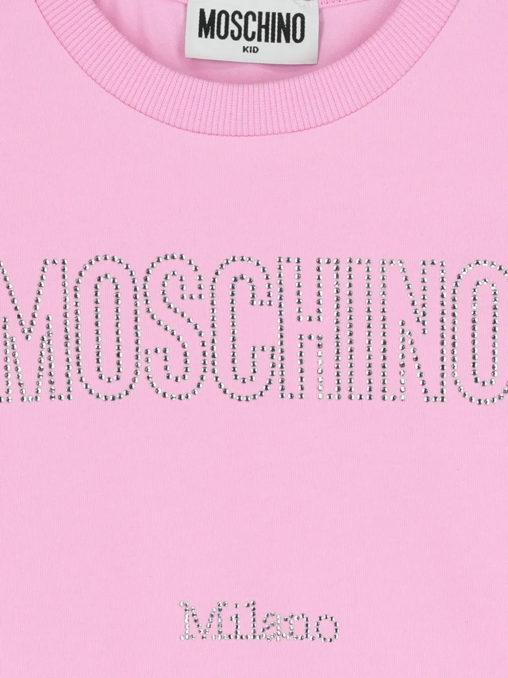 Moschino Kids Verfraaid T-shirt Roze