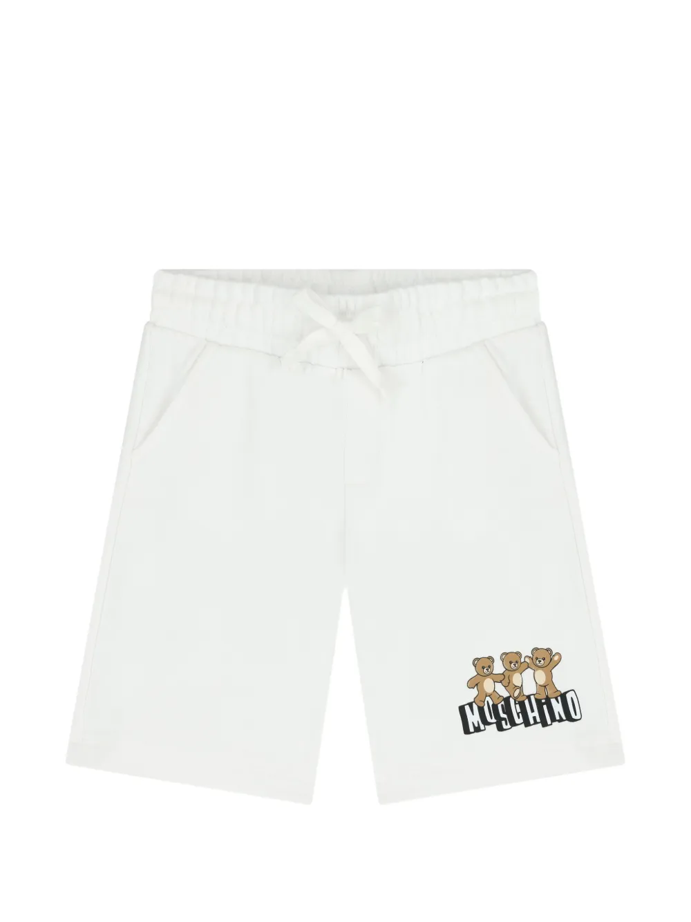 Moschino Kids bear-graphic shorts - Bianco