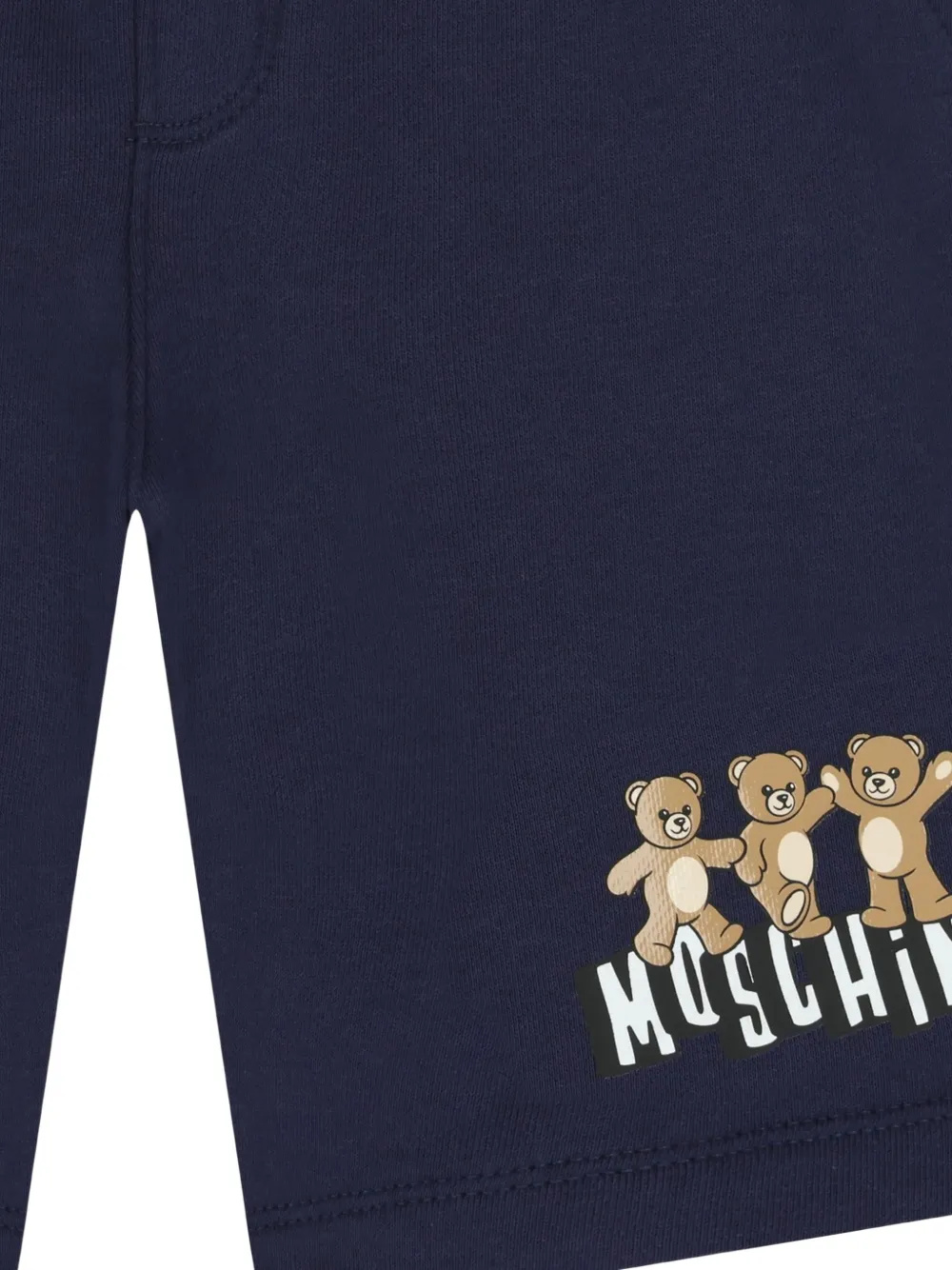  Moschino Kids Teddy Logo Shorts - Blue 