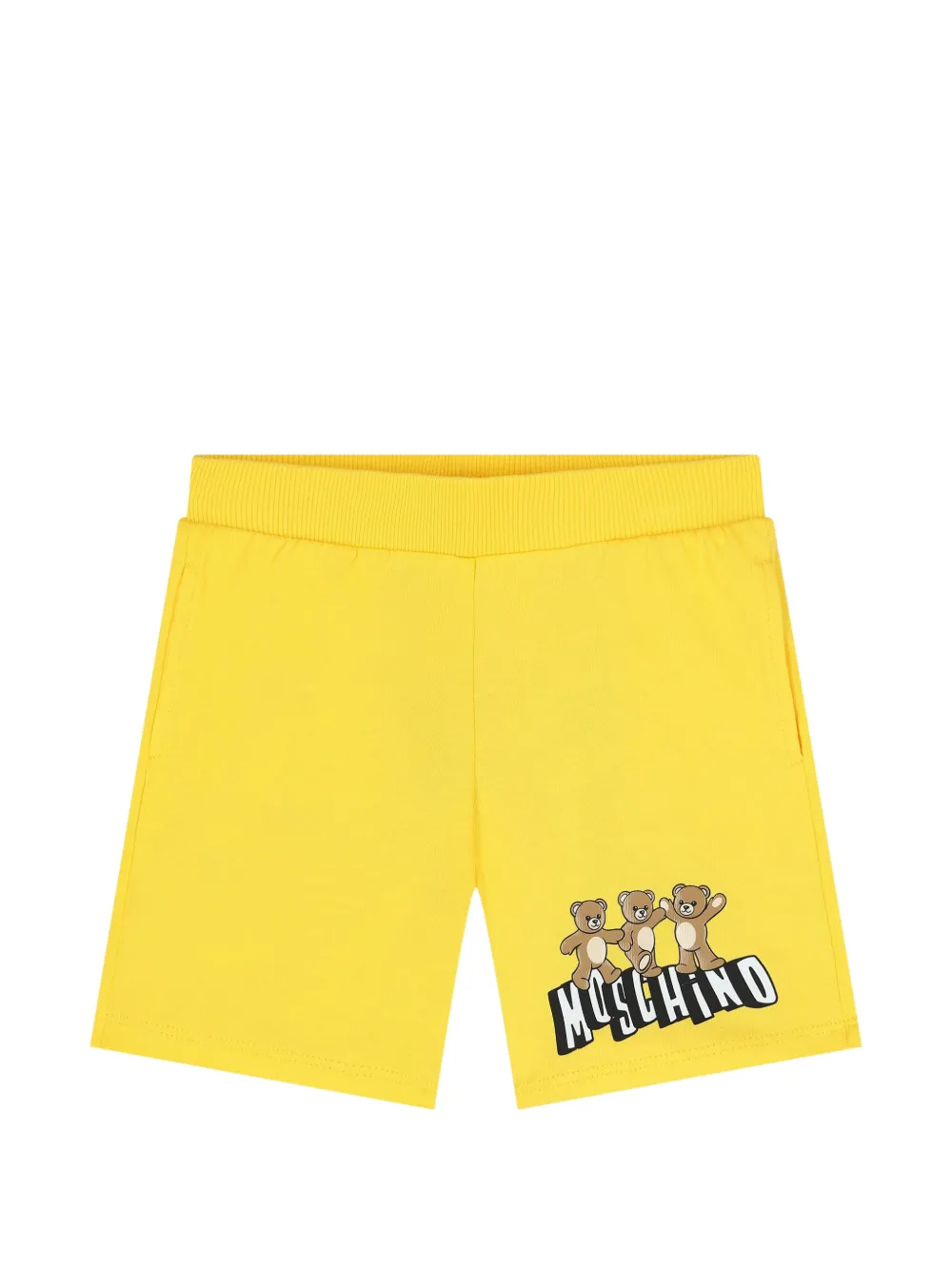 Moschino Kids bear-print shorts - Giallo