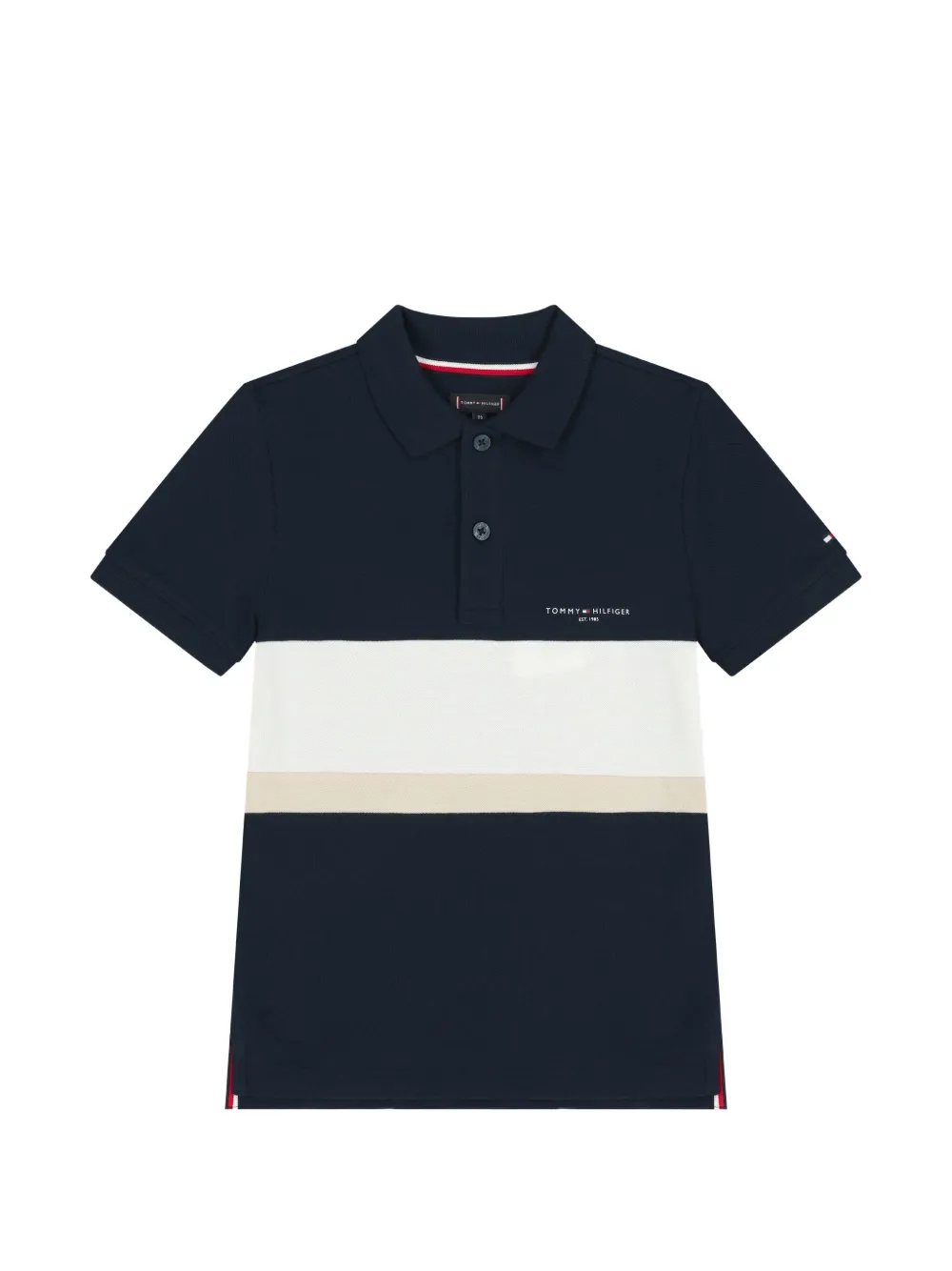 Tommy Hilfiger Junior Polo con design color-block - Blu