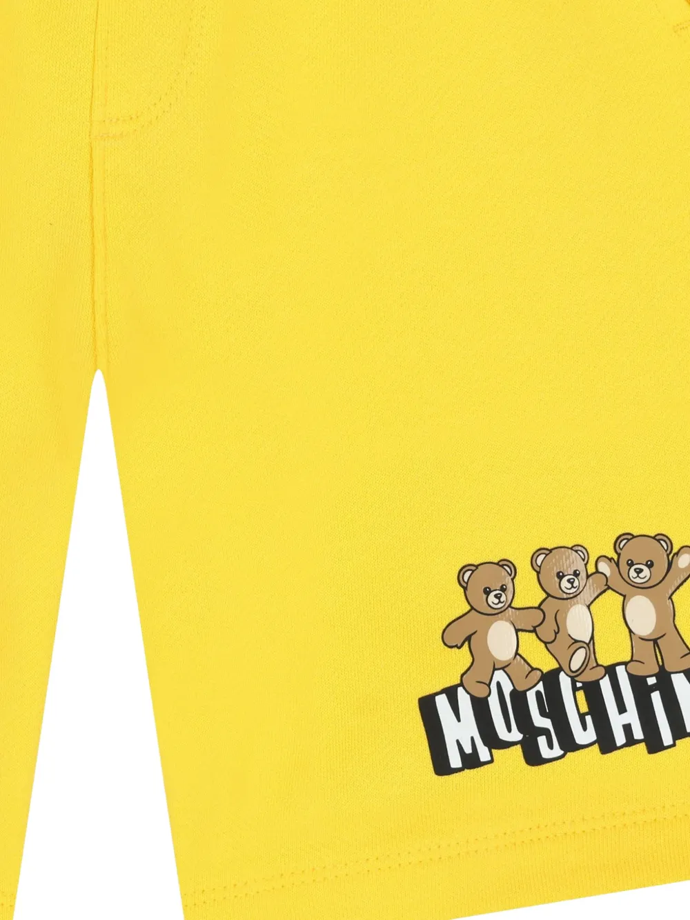 Moschino Kids Shorts met logoprint Geel