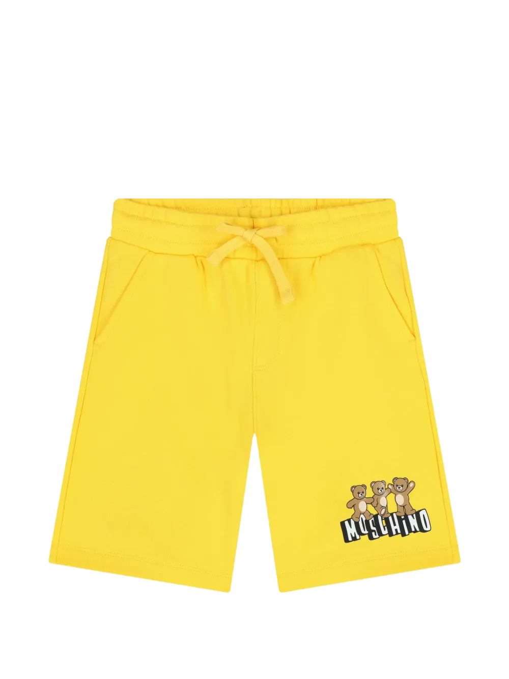 Moschino Kids teddy logo shorts - Giallo