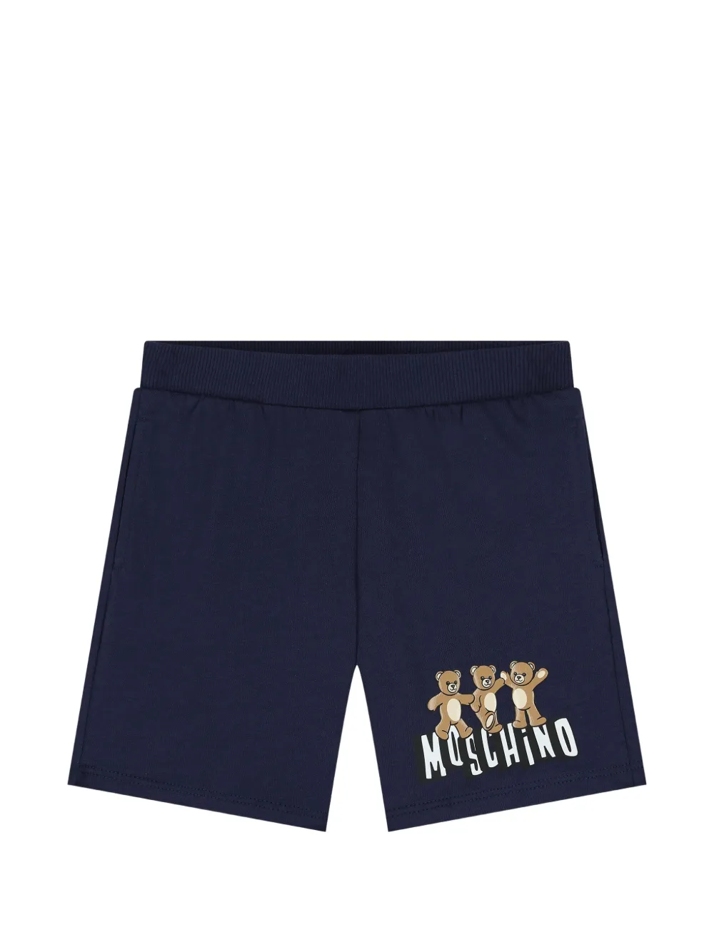 Moschino Kids bear-graphic shorts - Blu