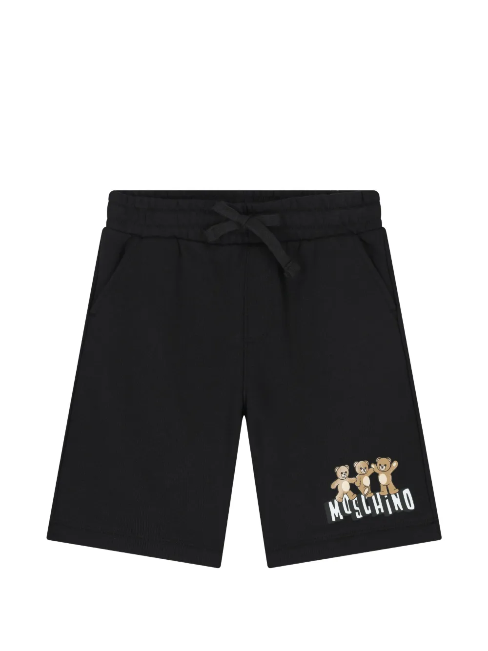 Moschino Kids drawstring graphic shorts - Nero
