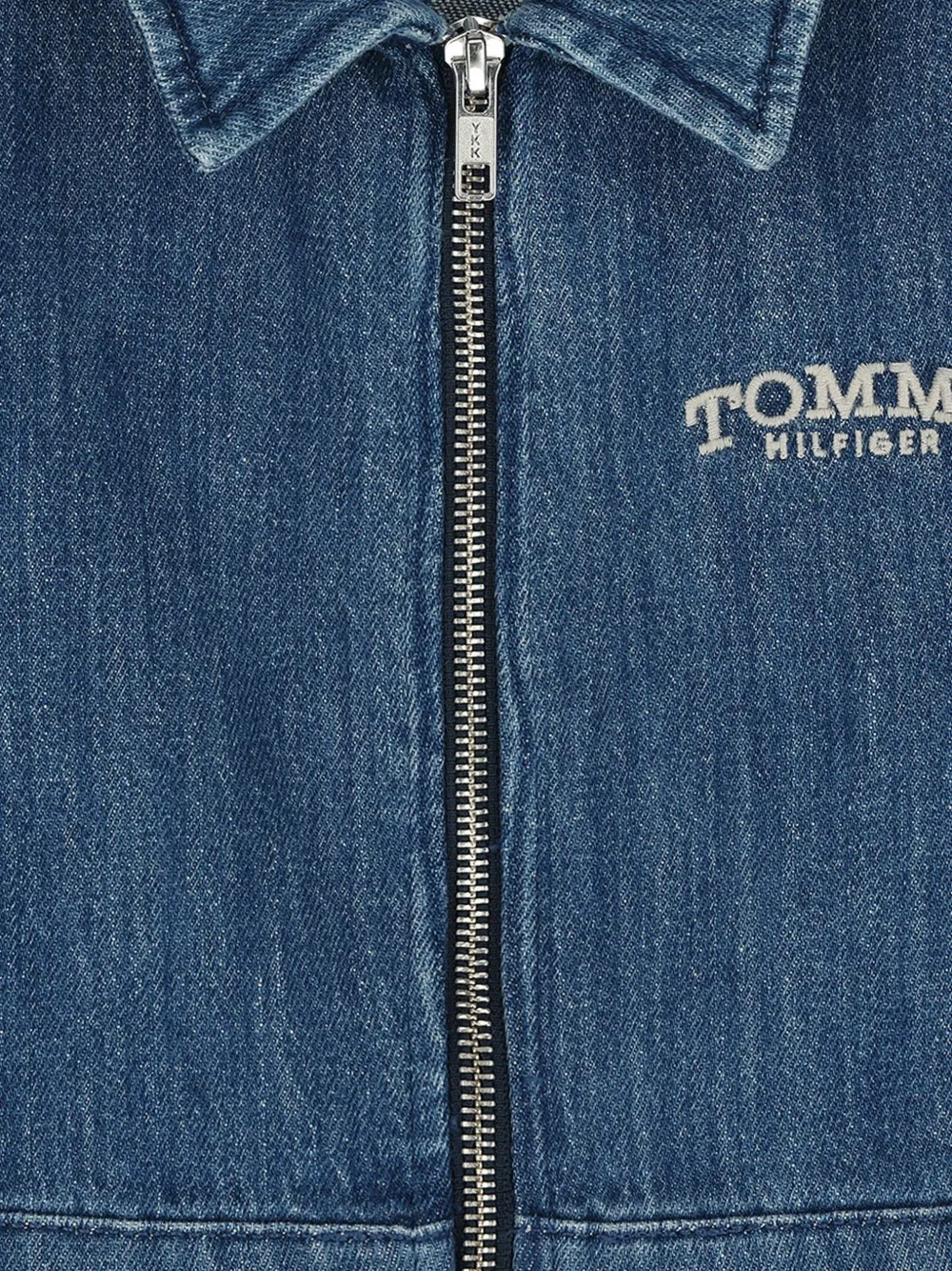 Tommy Hilfiger Junior Spijkerjurk met geborduurd logo Blauw