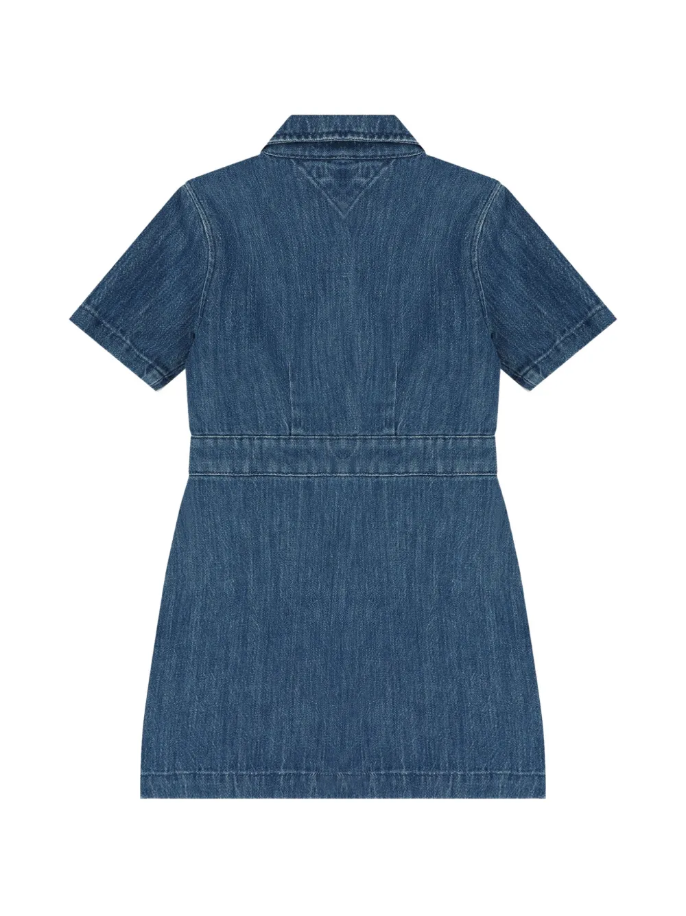 Tommy Hilfiger Junior Spijkerjurk met geborduurd logo Blauw