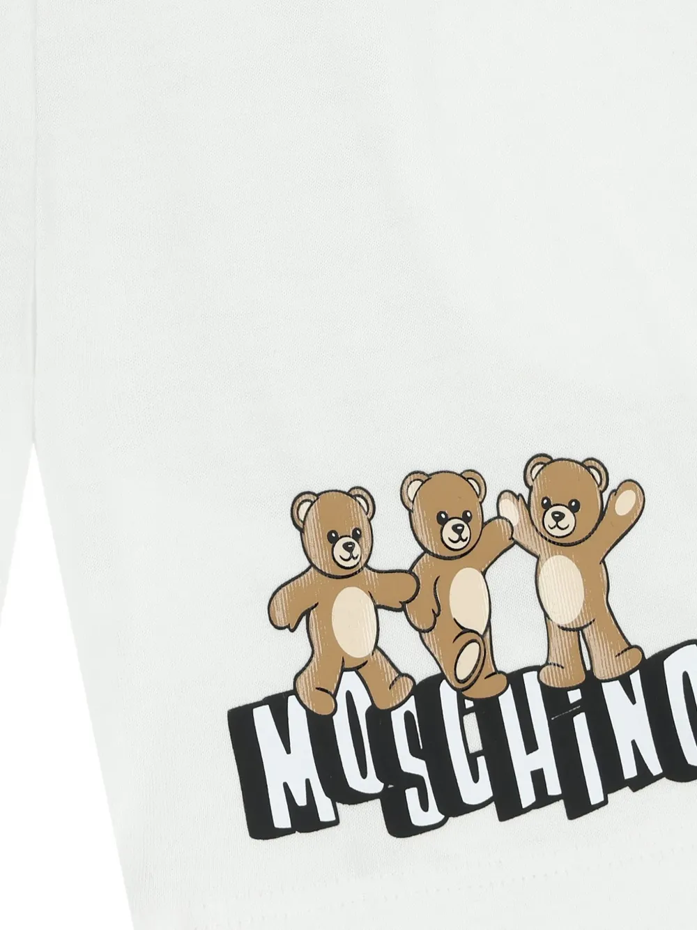 Moschino Kids Shorts met teddybeerprint Wit
