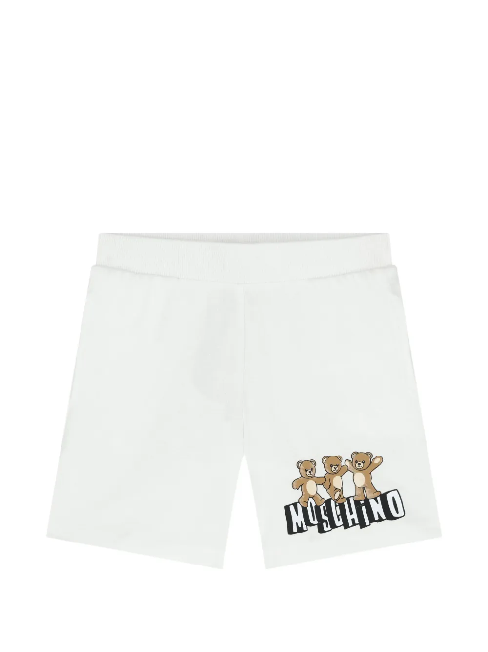 Moschino Kids teddy-graphic shorts - Bianco