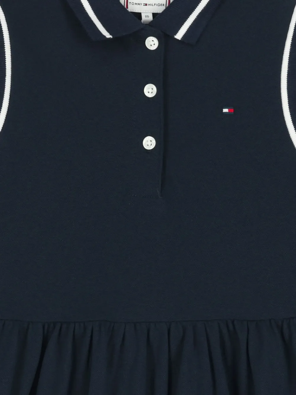 Tommy Hilfiger Junior Essential mouwloze polojurk Blauw