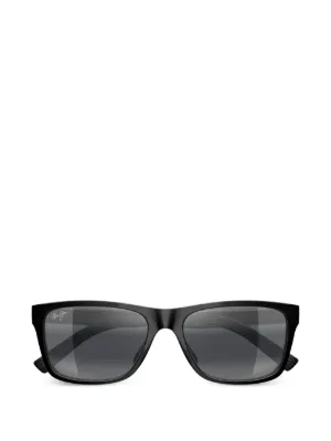 Maui Jim Kuniahi スクエアフレーム サングラス | ブラック | FARFETCH JP