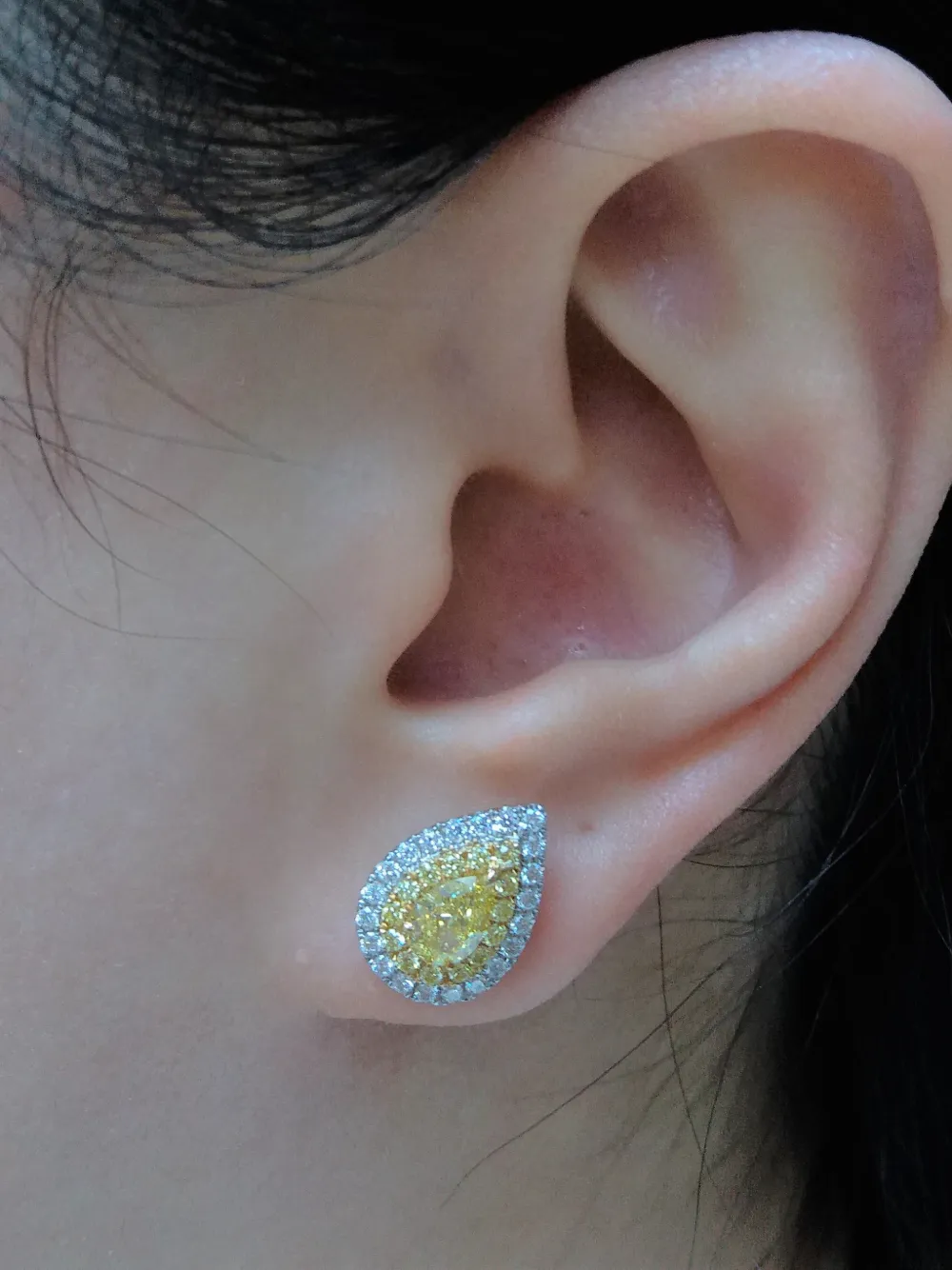 Teardrop Diamond Earrings