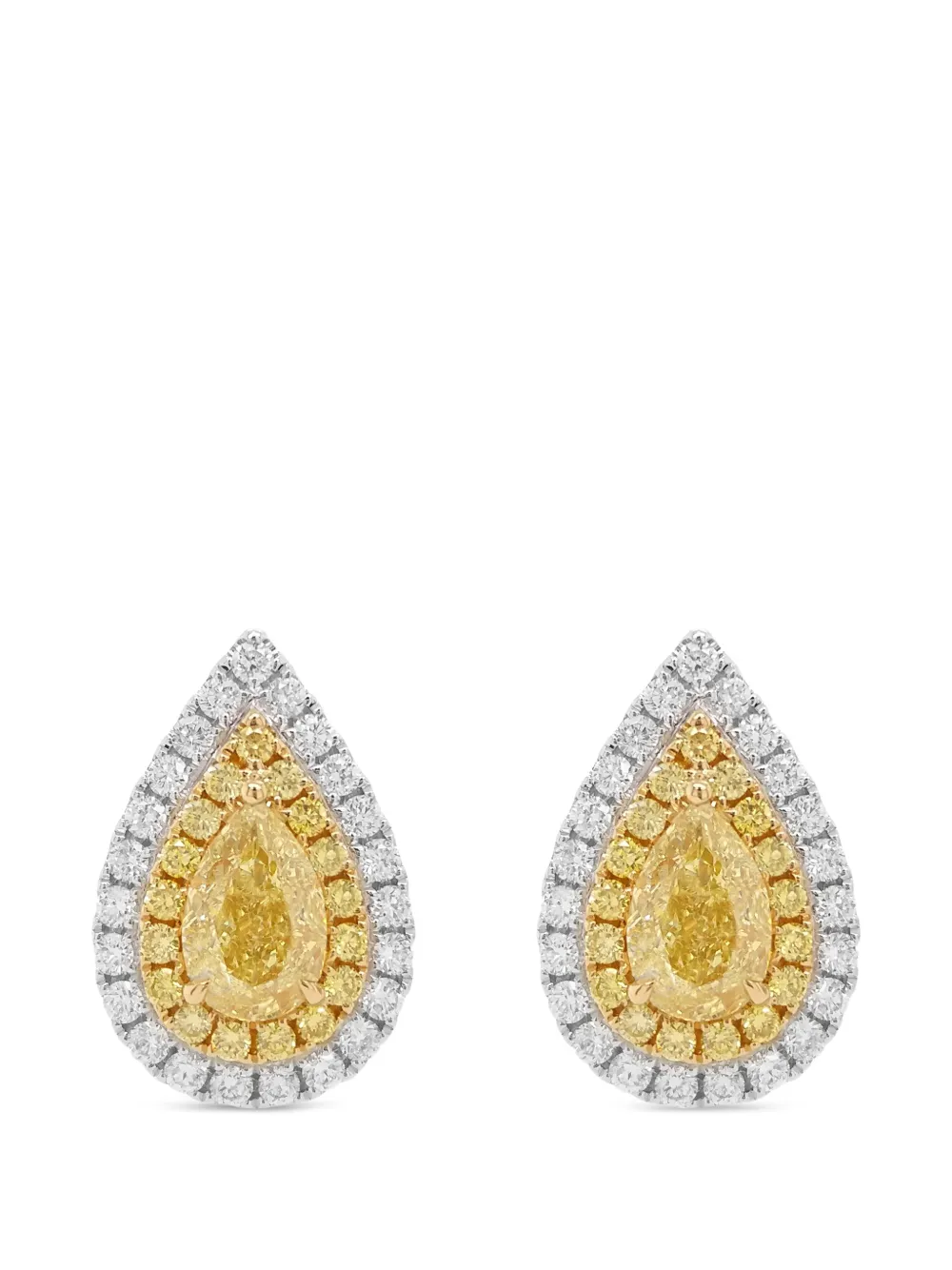 HYT Jewelry teardrop diamond earrings - Argento