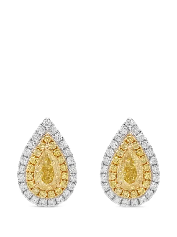 HYT Jewelry ダイヤモンド ティアドロップ ピアス | シルバートーン