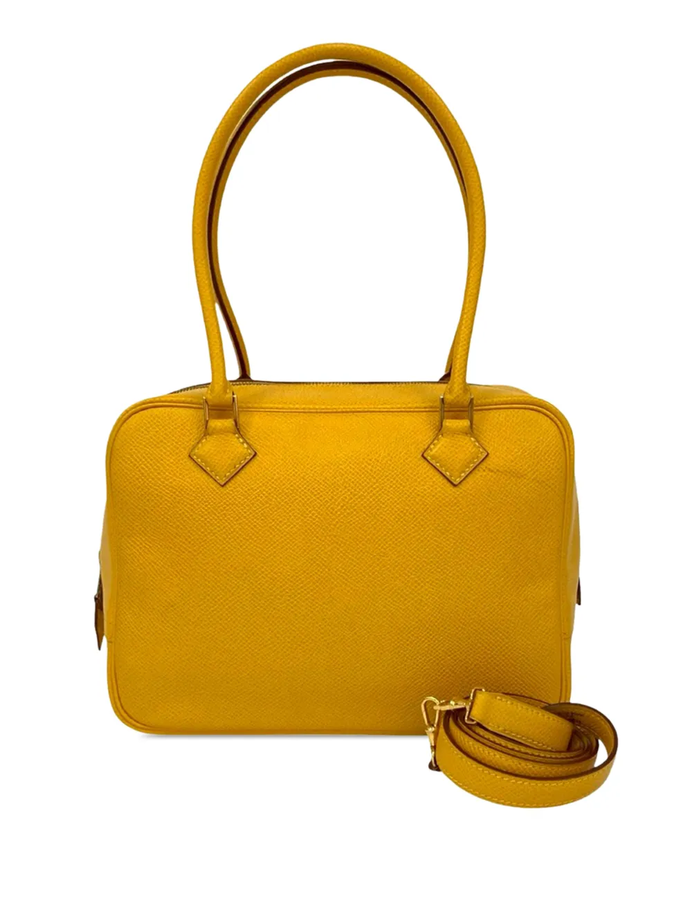 Hermès Pre-Owned 1996 Courchevel Mini Plume 20 satchel - Giallo