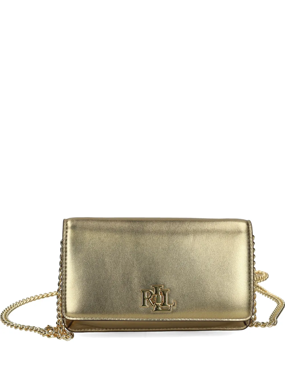 Lauren Ralph Lauren Clutch con logo e catena - Oro