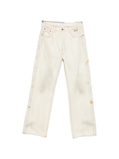 RHUDE distressed straight jeans