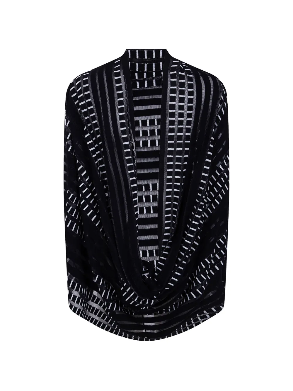PierAntonioGaspari striped grid sweater - Nero