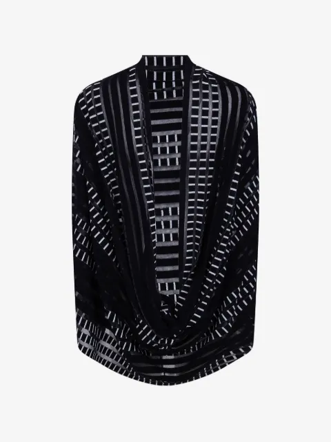 PierAntonioGaspari striped grid sweater