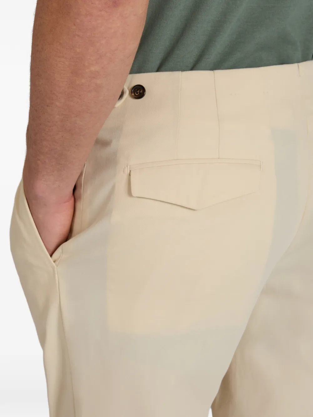 Incotex Plooibroek met toelopende pijpen Beige