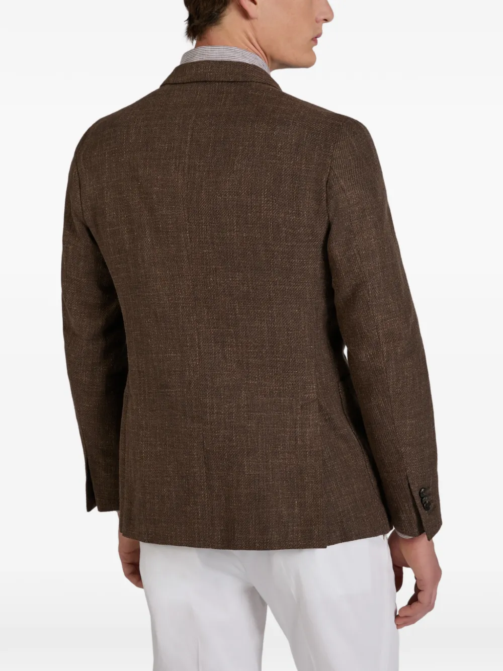 Incotex Blazer met gemêleerd effect Bruin