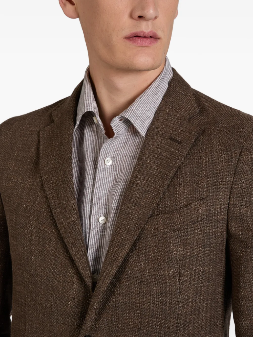 Incotex Blazer met gemêleerd effect Bruin
