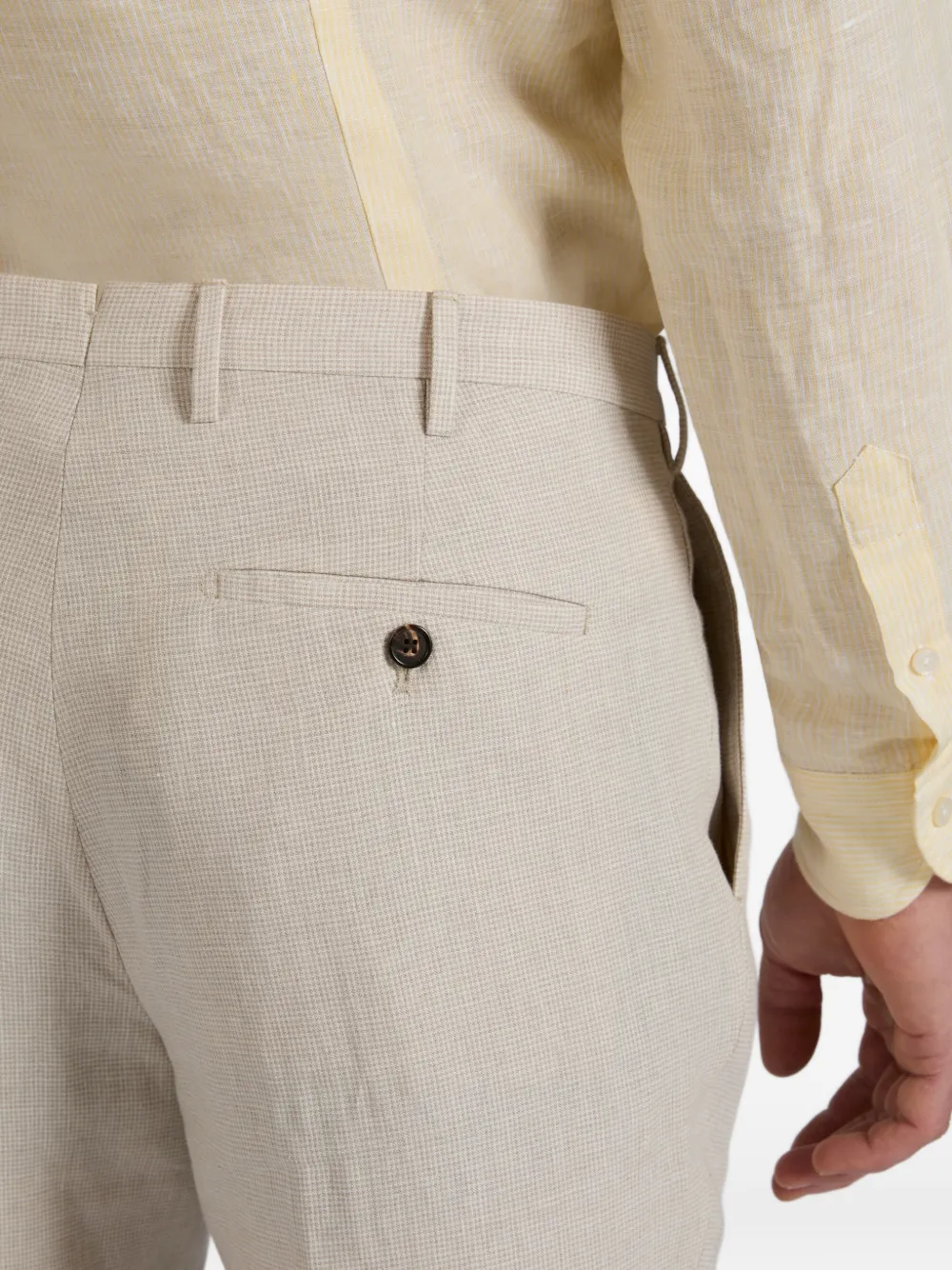 Patterned Linen Trousers