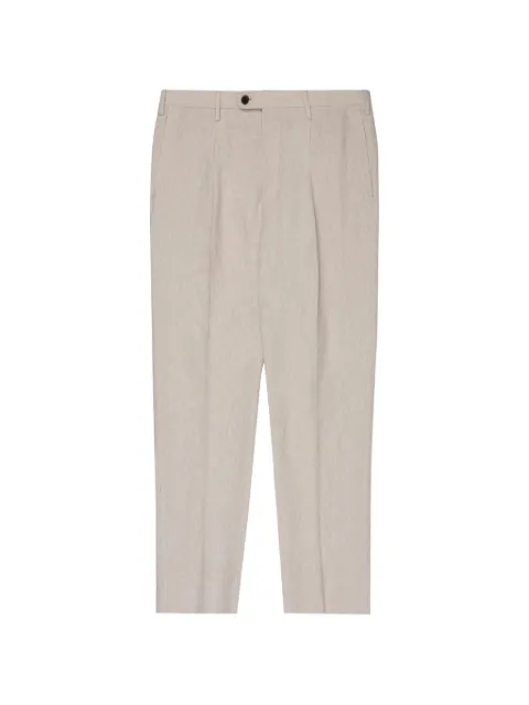 Incotex patterned linen trousers