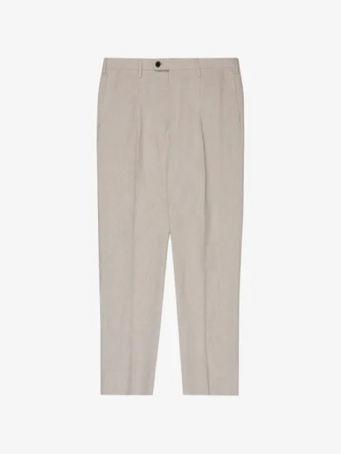 Incotex pantalon court en lin à imprimé graphique