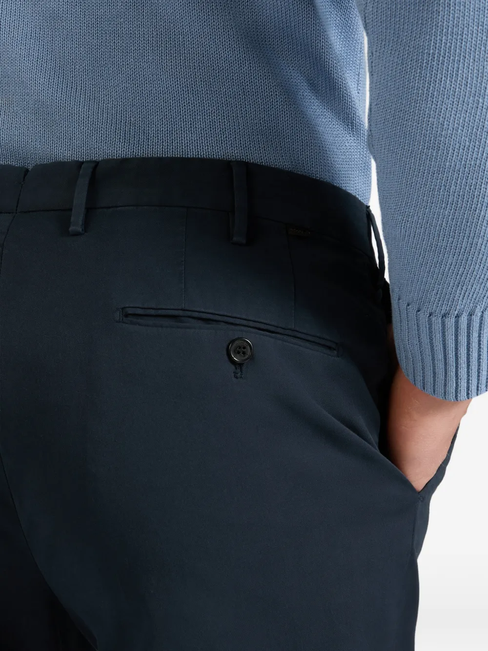 Incotex Broek met knoopsluiting Blauw