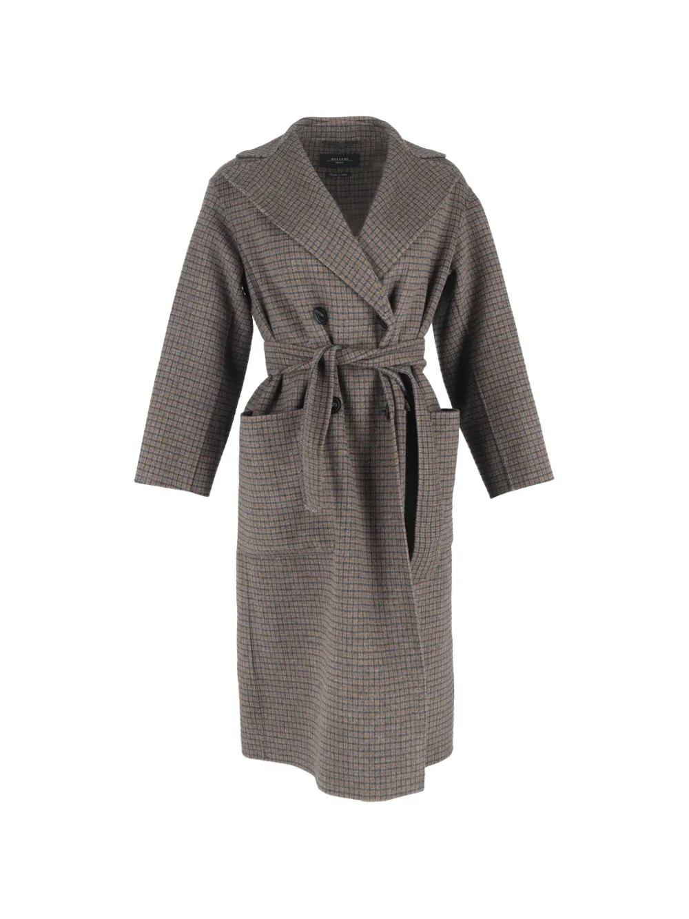 Max Mara Orense plaid double-breasted coat - Marrone