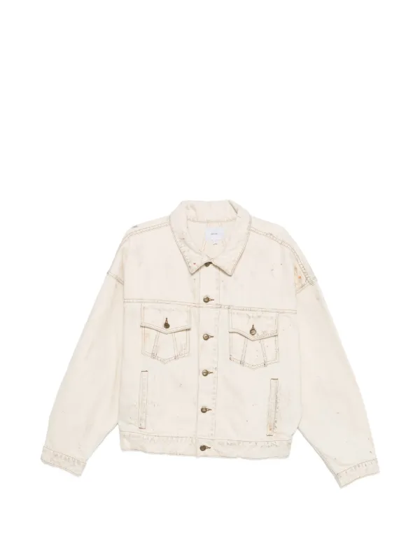 RHUDE ダメージ デニムジャケット | ニュートラル | FARFETCH JP
