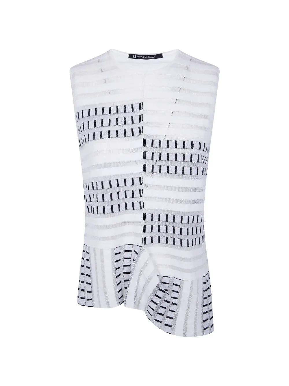 PierAntonioGaspari striped sleeveless top - Bianco
