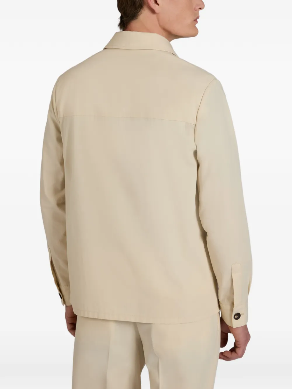 Incotex Shirtjack met klepzak Beige