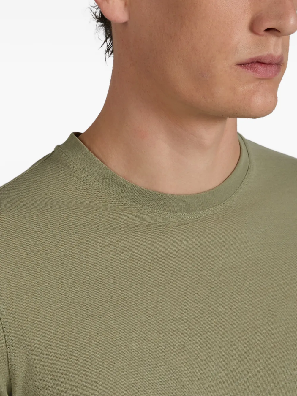 Zanone T-shirt met ronde hals Groen