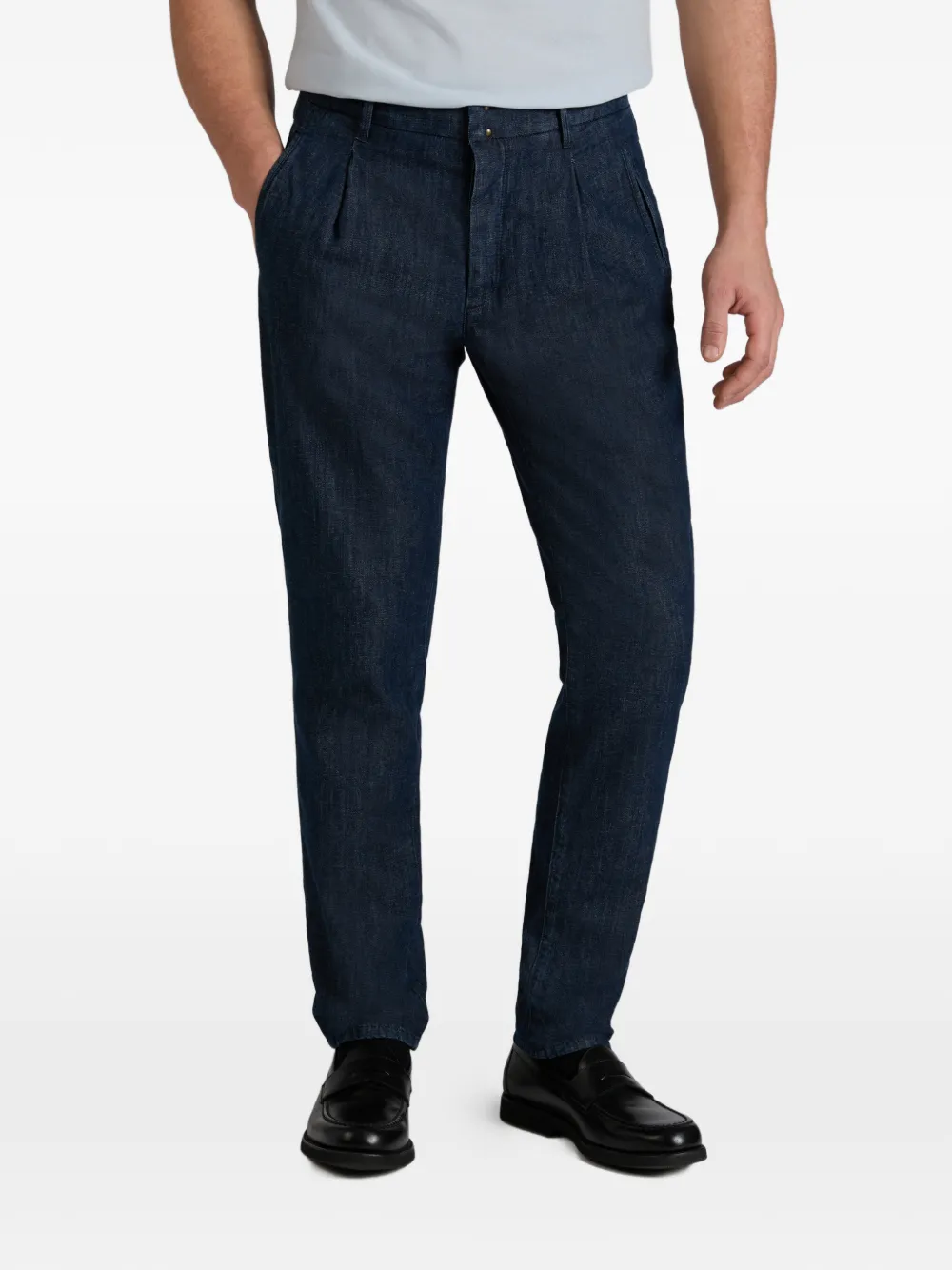 Incotex Geplooide jeans Blauw