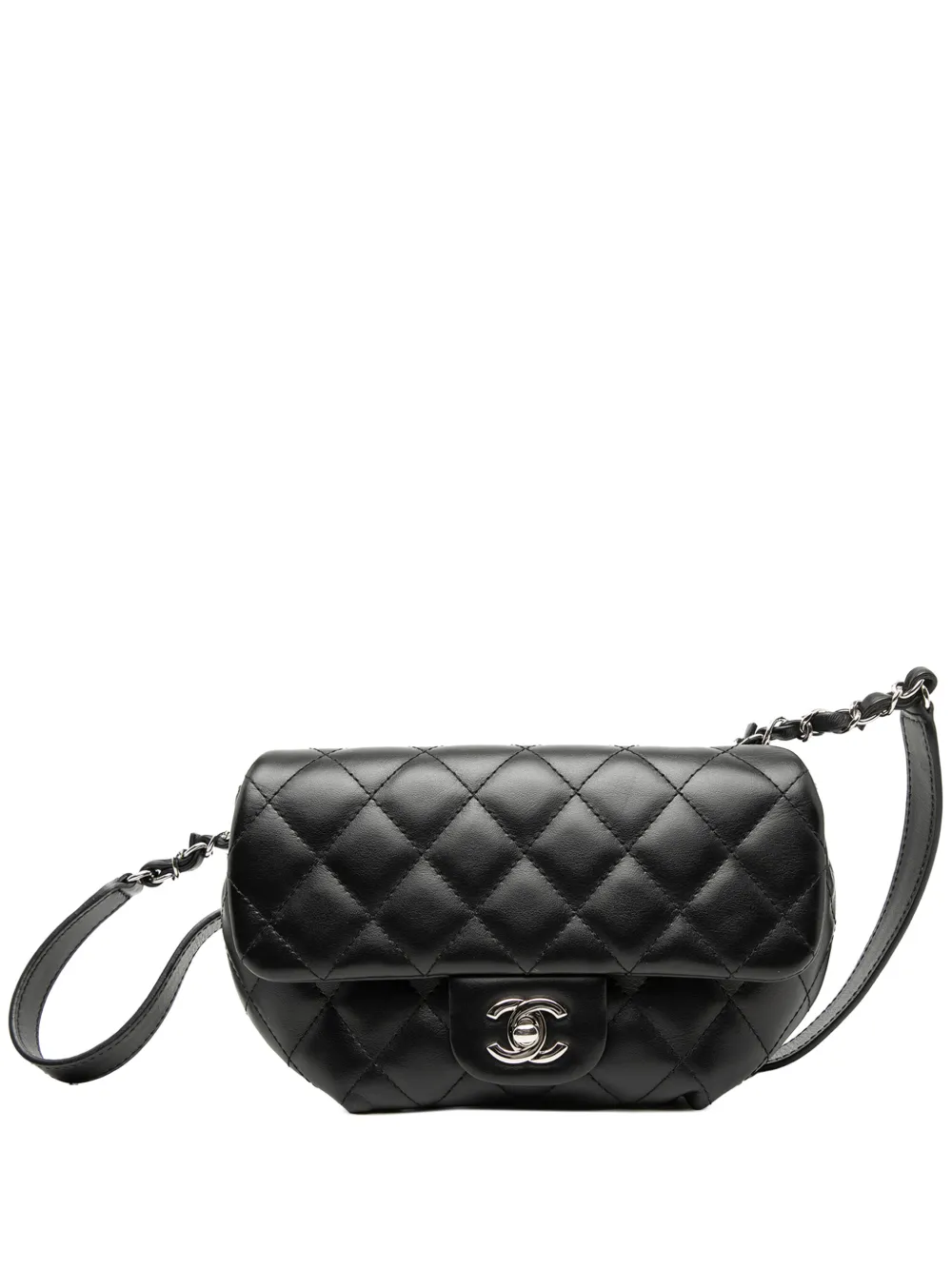 CHANEL Pre-Owned 2021 CC Quilted Calfskin Uniform Flap belt bag - Nero