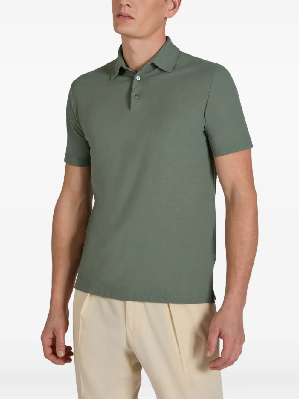 Zanone Poloshirt met korte mouwen Groen