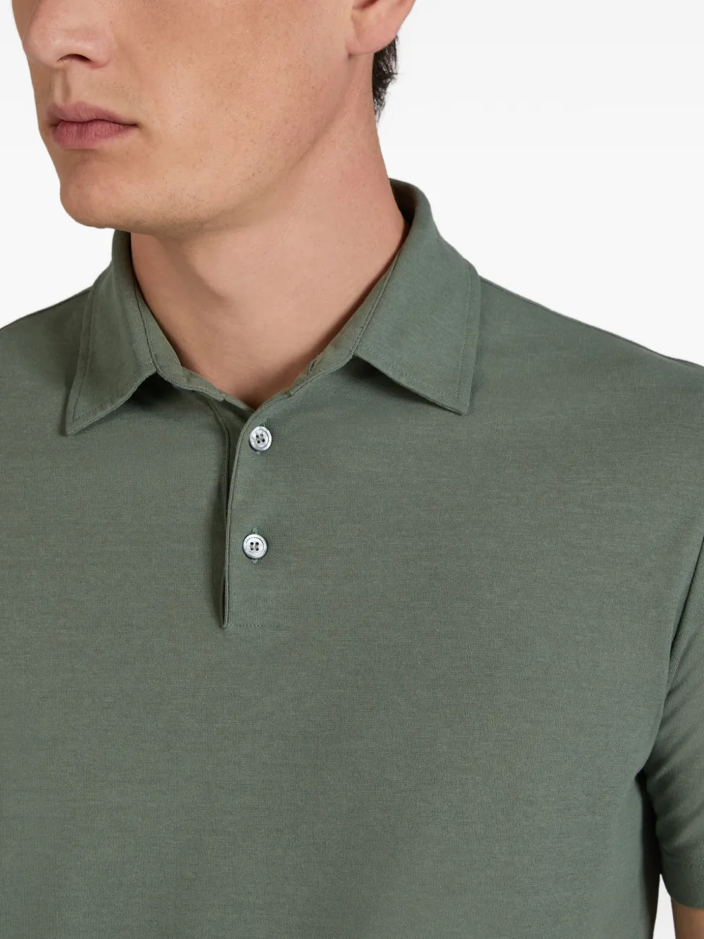 Zanone Poloshirt met korte mouwen Groen