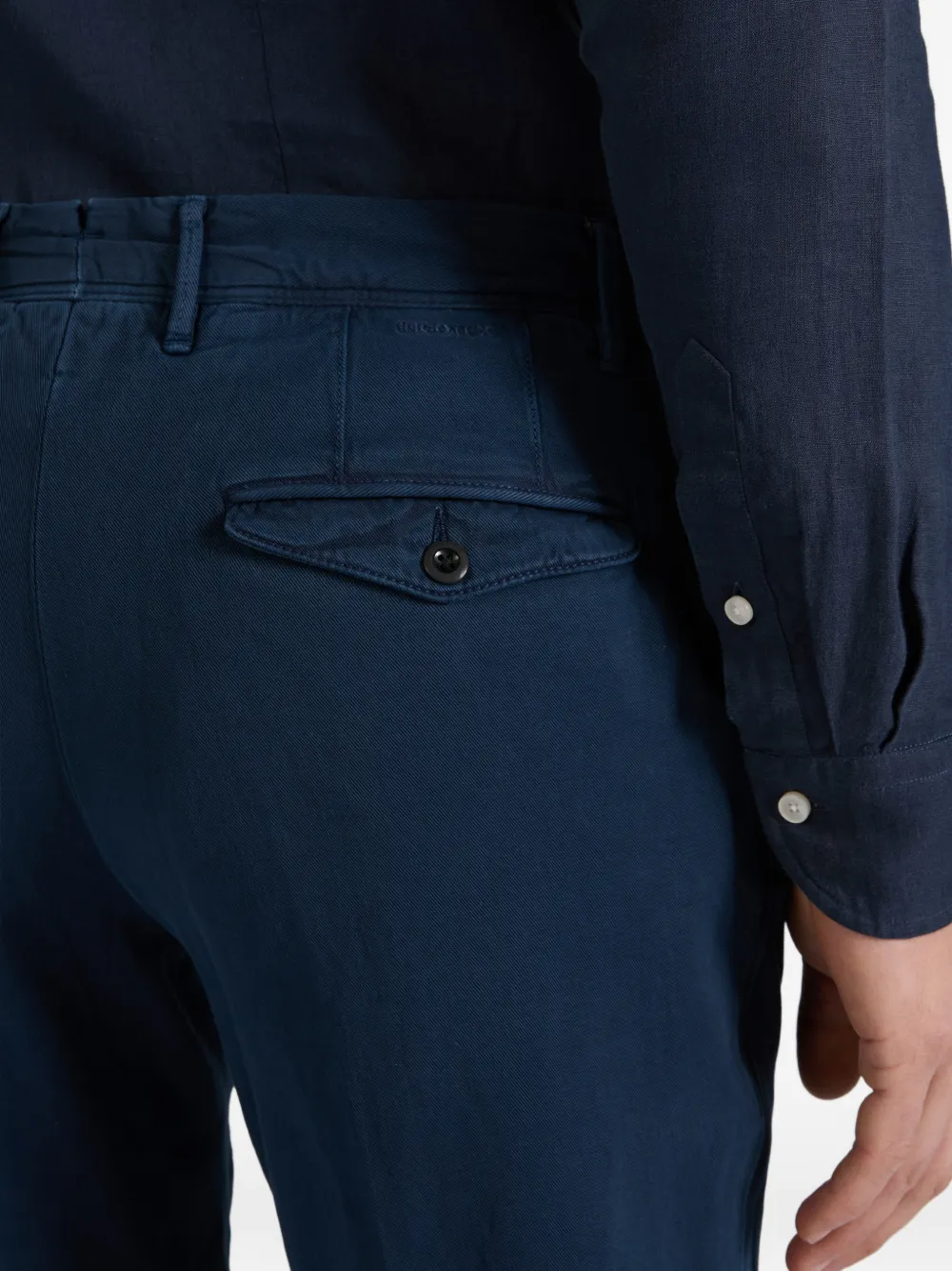 Incotex Broek met knoopsluiting Blauw