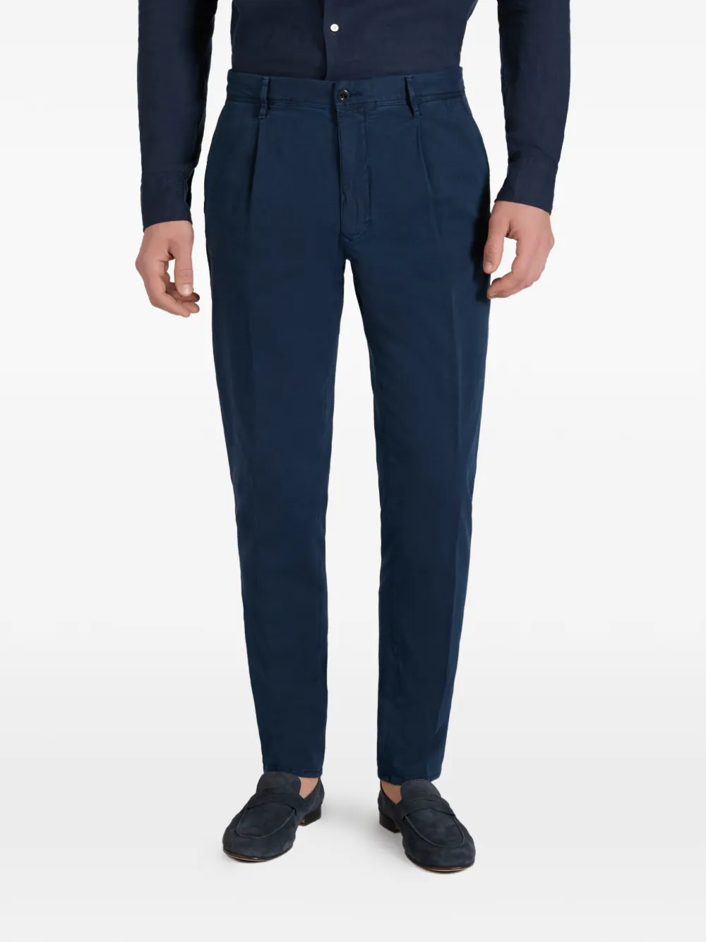 Incotex Broek met knoopsluiting Blauw
