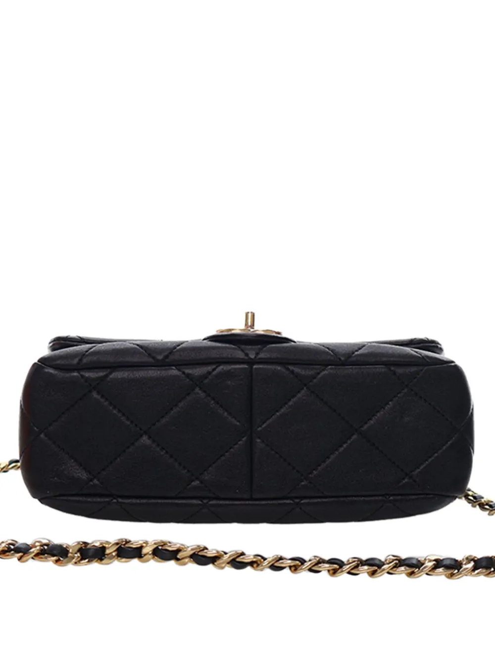 2021-2025 Small Quilted Lambskin Round Top Handle Flap Satchel