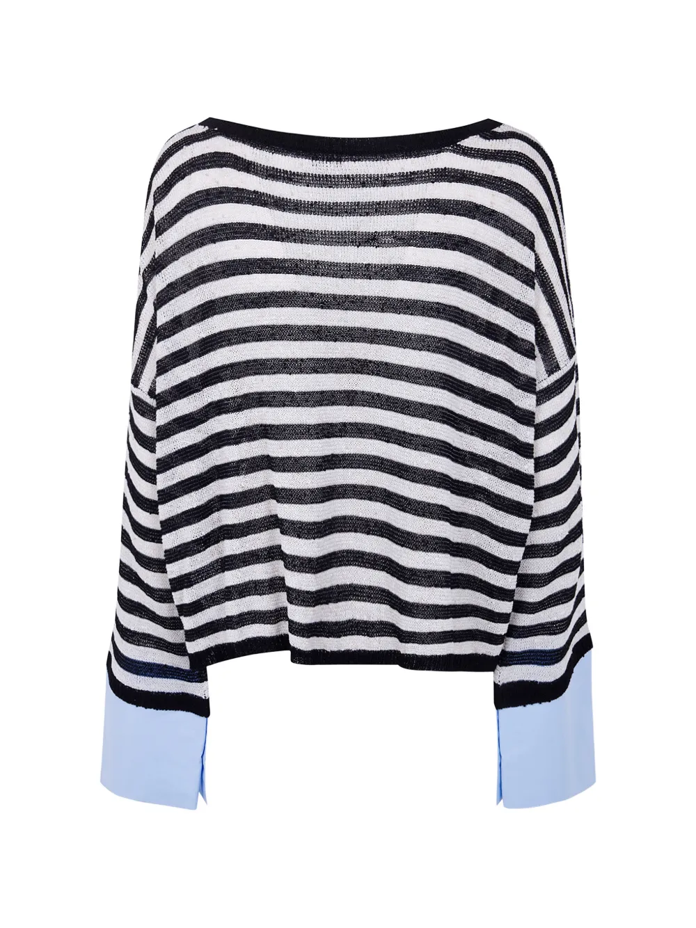  Aviù Striped Sweater - Black 