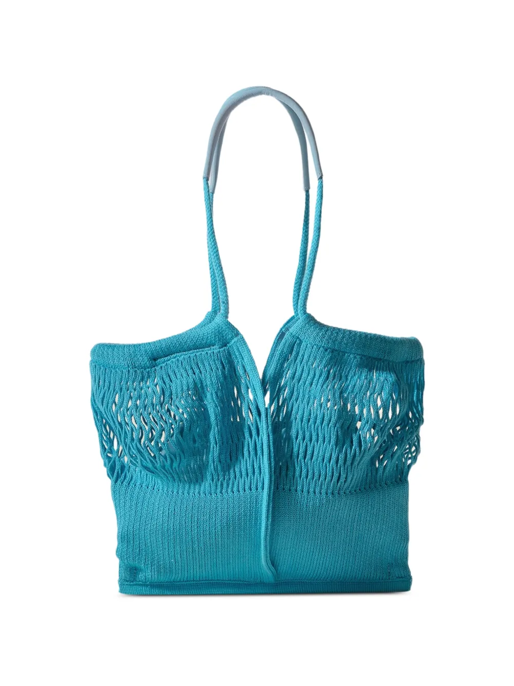 Hereu Maria open-knit tote bag - Blu