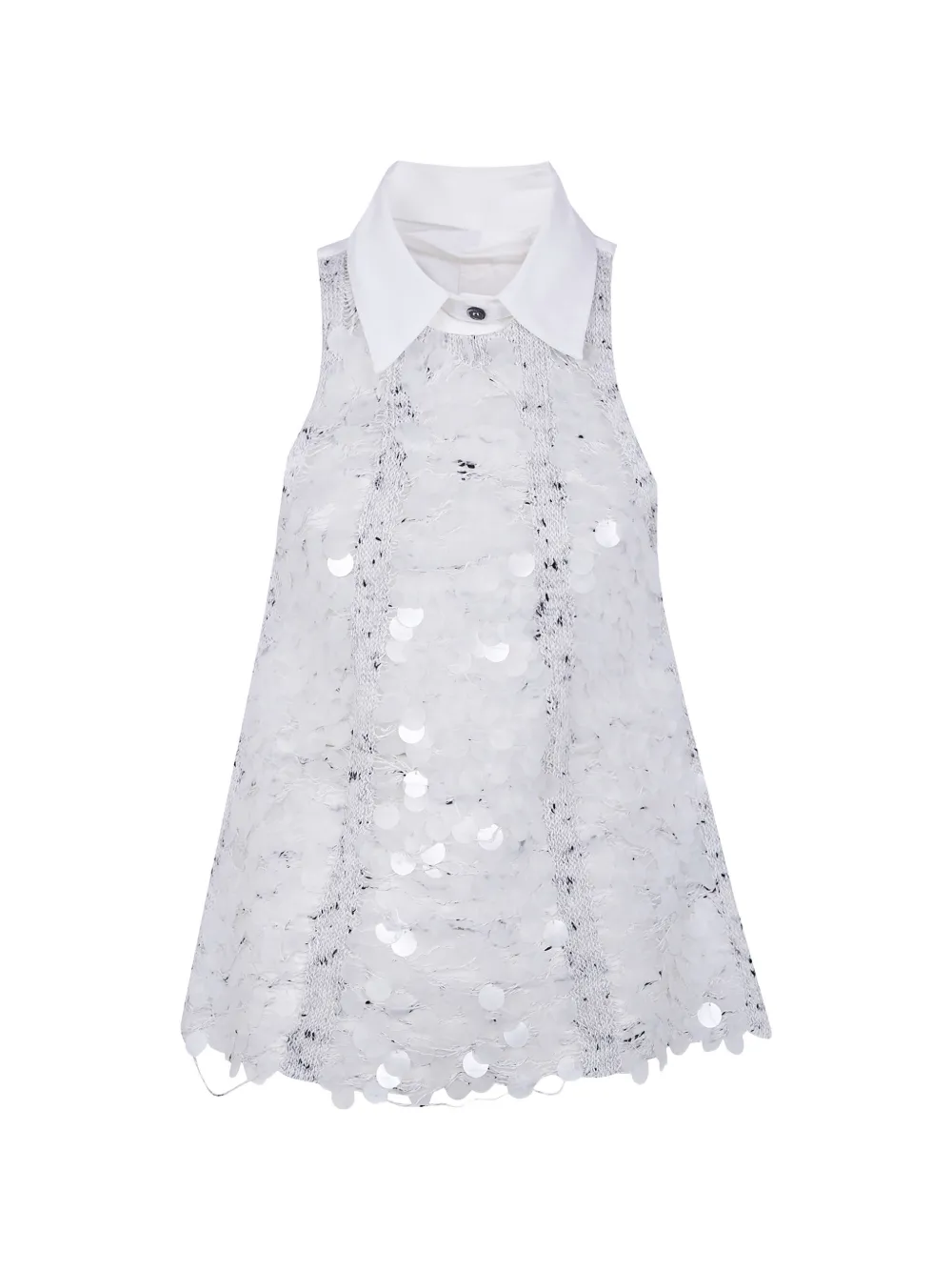 Aviù collared sequin embellished blouse - Bianco