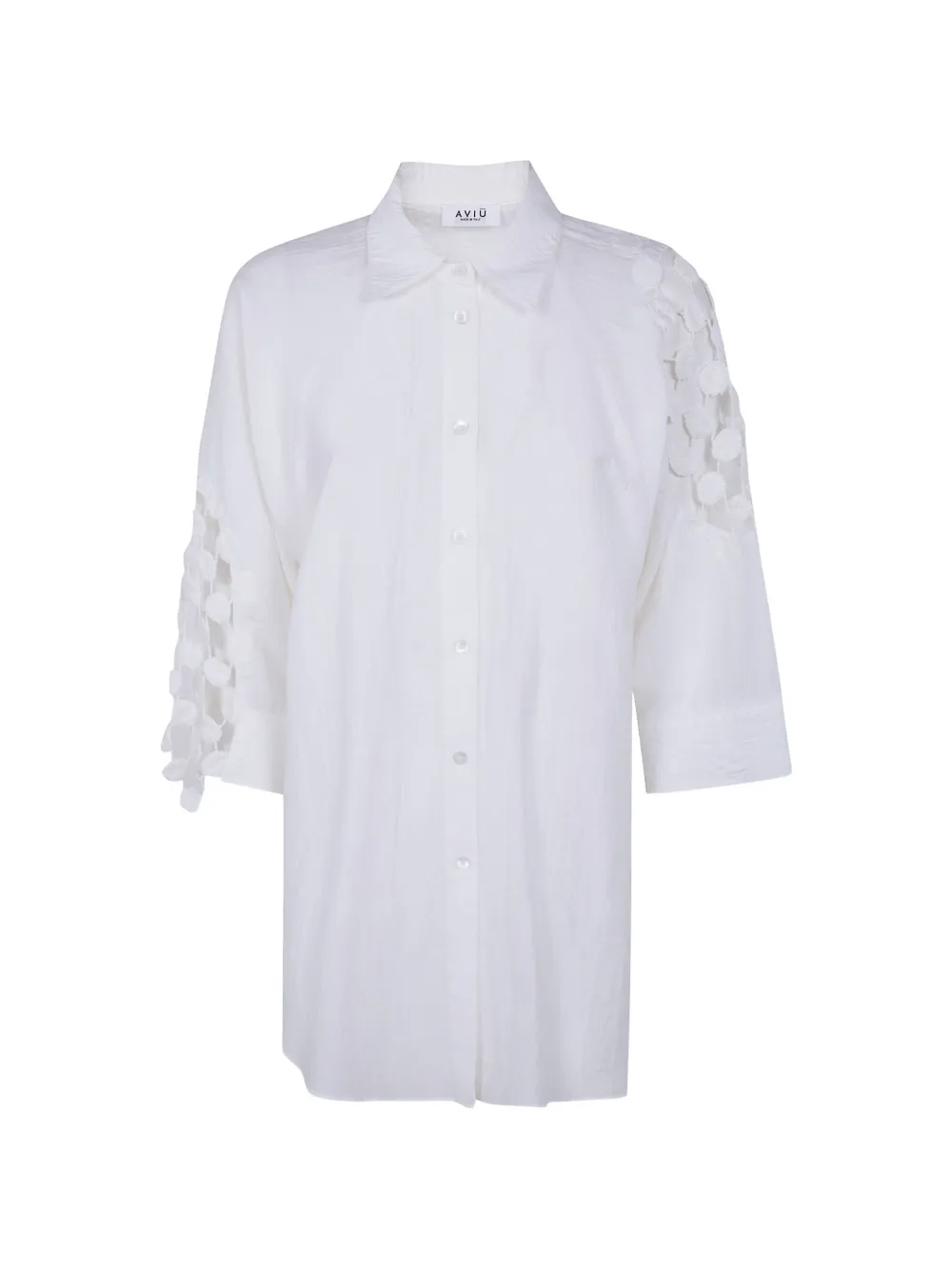 Aviù appliqué shirt - Weiß