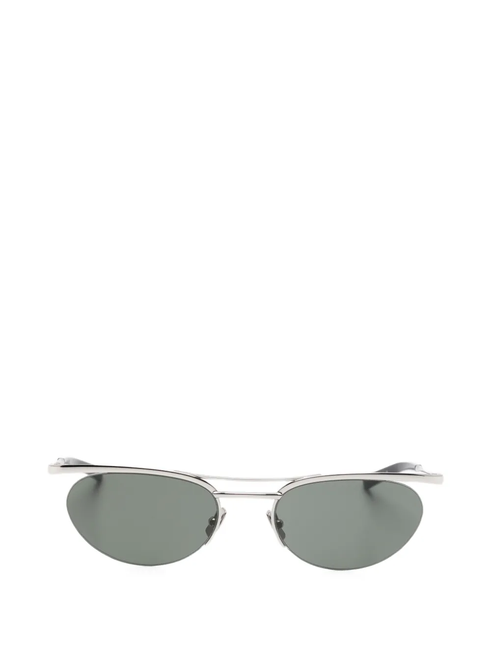 Saint Laurent Eyewear oval-frame sunglasses - Argento