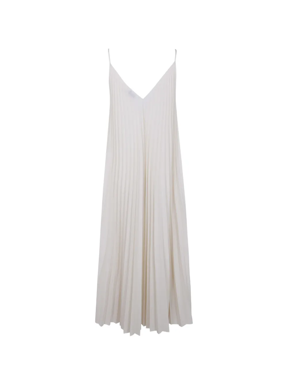  Aviù Pleated Laser-cut Maxi Dress - White 